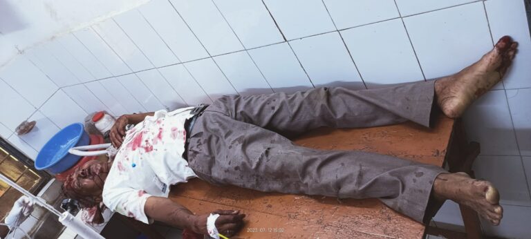 रोडवेज बस के धक्के से बाइक चला रहा वृद्ध घायल