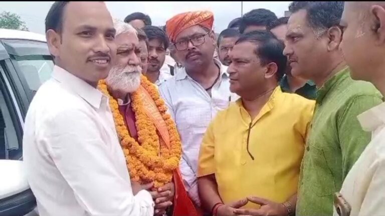 रविवार को केंद्रीय मंत्री का भव्य हुआ स्वागत।