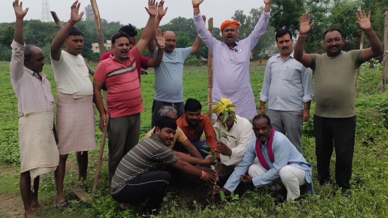विश्व आदिवासी दिवस पर आयोजित किया गया पौधारोपण