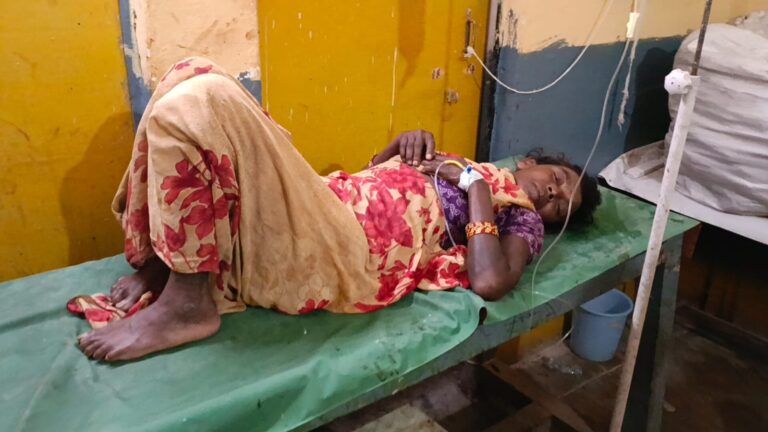 पकरी गांव में सर्पदंश की शिकार हुई महिला, अस्पताल में इलाज जारी।