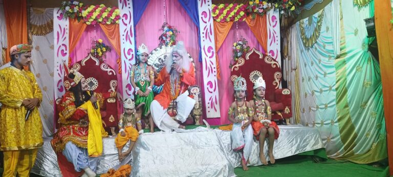 श्री राम जन्म की लीला देख भाव विभोर हुए दर्शक, सागोबांध की रामलीला।
