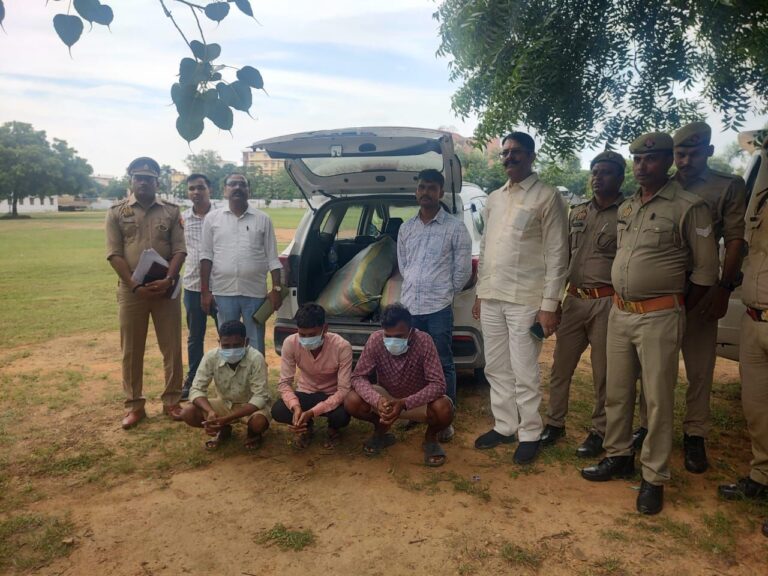 28 लाख के गांजे के साथ तीन अंतर्राज्यीय गांजा तस्कर गिरफ्तार।