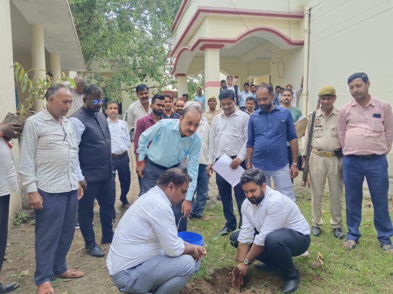 एसडीम, तहसीलदार दुद्धी ने तहसील परिसर में एक पेड़ मां के नाम पौधारोपण किया।