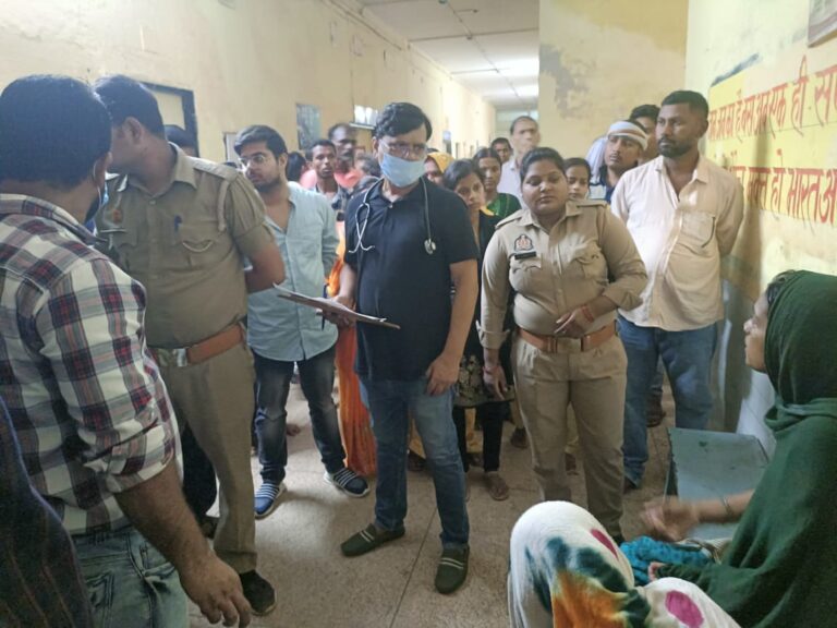 नवजात बच्ची का स्वस्थ जन्म उपरान्त मौत को लेकर हंगामा।