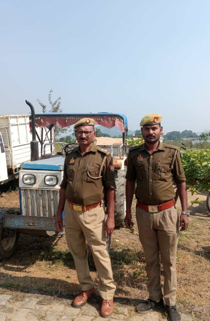अवैध खनन पर प्रशासन की बड़ी कार्रवाई — खनिज विभाग व जुगैल पुलिस ने बालू लदा ट्रैक्टर किया सीज़, चालक फरार